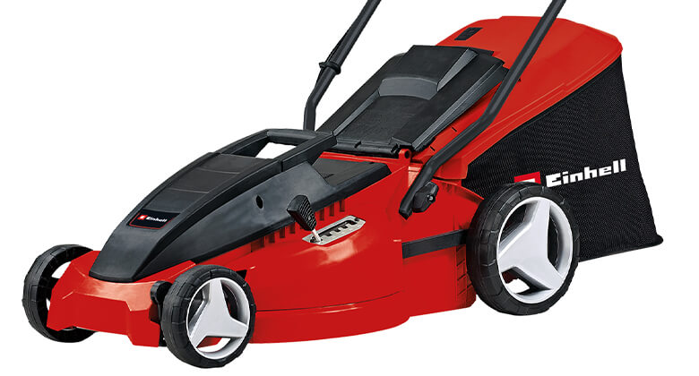 Einhell electric lawn mower with catcher box